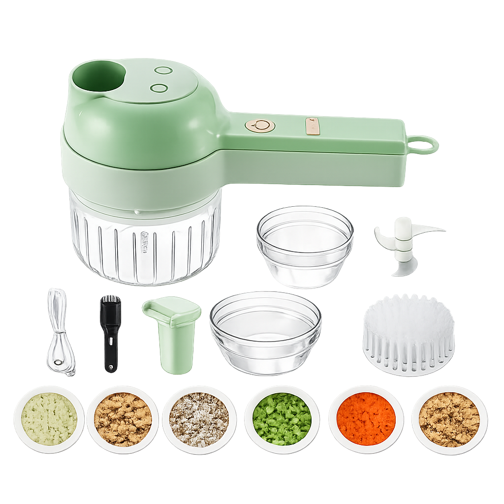 4 in 1 Portable Electric Vegetable Cutter Set