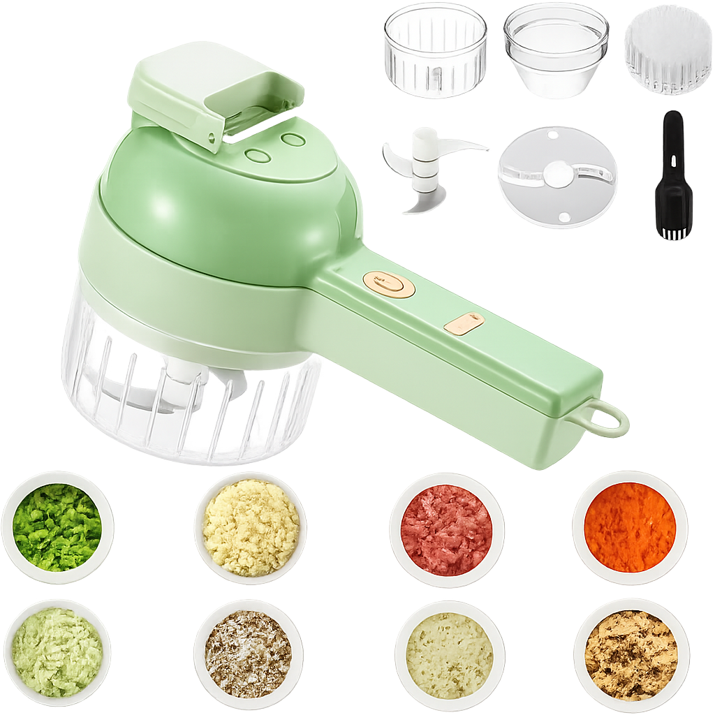 4 in 1 Portable Electric Vegetable Cutter Set