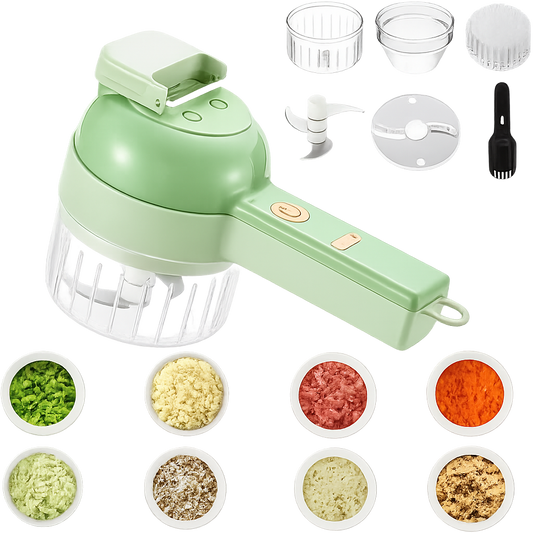 4 in 1 Portable Electric Vegetable Cutter Set
